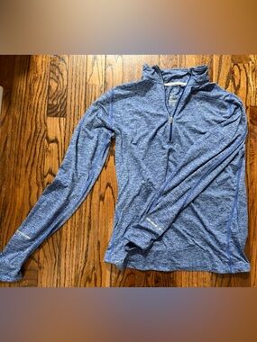 Nike Element Dri-FIT Half Zip Running Top Heathered Blue Women's M